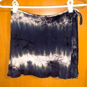 Tie dye Wrap Skirt with side tie